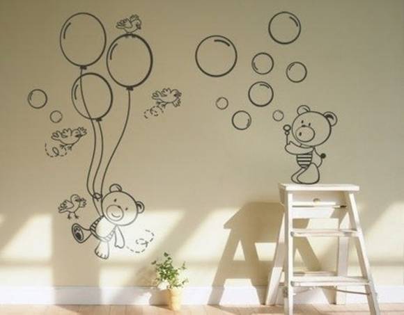 Роспись для декора стен в детской комнате